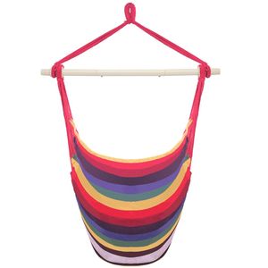 Sedia Sospesa in Tela di Cotone Distintiva con Cuscini Arcobaleno per Arredamento Soggiorno - Product Image 3