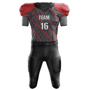 Ensemble de maillots de football américain entièrement personnalisables les plus populaires pantalon brodé en gros élégant uniforme imprimé à haute sublimation - Product Image 1