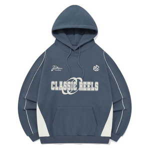 Novedad 2026 Sudadera con capucha de alta calidad personalizada, con lavado ácido, estilo oversize, efecto desgastado, con cremallera y mangas abullonadas de mezclilla - Product Image 1