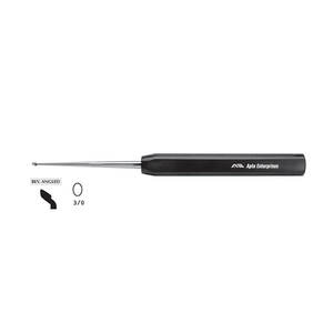 คิวเร็ตด้ามยาว 15 นิ้ว ความยาวรวม 9 นิ้ว ด้ามจับโค้งกลับด้าน 3/0 ช้อนคิวเร็ตสำหรับกระดูก สแตนเลสสตีล สำหรับศัลยกรรมกระดูก - Product Image 1