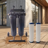 Chariot portable d'eau déionisée pour le nettoyage de vitres avec filtre à résine rechargeable, équipement de purification pour un rinçage impeccable