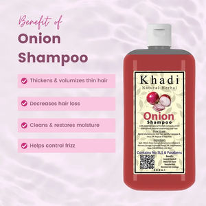 Champú herbal de cebolla para el crecimiento del cabello enriquecido con extracto natural de amla, aloe vera y vitamina E, anticaspa, sin parabenos ni sulfatos. - Product Image 2