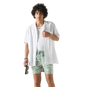 Shorts de Baño Estampados para Hombre, Estilo Urbano, con Logotipo Frontal, Secado Rápido, Cintura Elástica/con Cordón, Bolsillos, para el Verano - Product Image 2