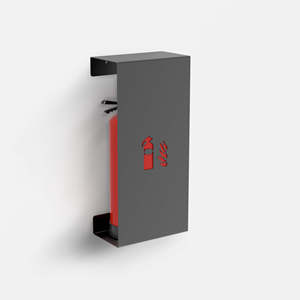 Armoire murale en métal rouge pour extincteur, boîte de rangement en tôle, autres meubles de bureau - Product Image 4