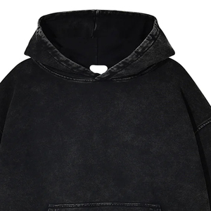 Sudadera con capucha personalizada con efecto tie-dye y lavado ácido, de algodón grueso y felpa, estilo vintage, con efecto desgastado, para streetwear, con impresión OEM y bordado. - Product Image 4