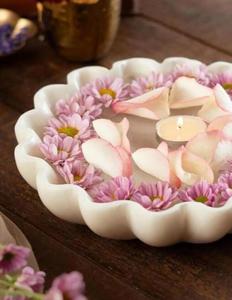 Portavelas Flotante de Mármol Natural Hecho a Mano, Ecológico, Decorativo, Recipiente para Flores y Agua, Centro de Mesa de Lujo, Decoración para el Hogar - Product Image 4