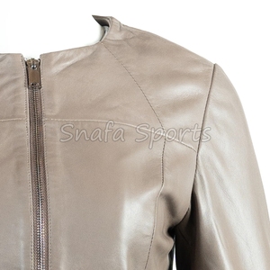 Chaqueta de Cuero Moderna para Mujer, Chaqueta Corta Ajustada de Primera Calidad, Chaqueta de Motera a la Moda, Ropa de Abrigo de Invierno para Mujer - Product Image 3