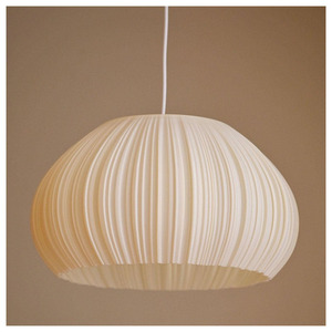 Lampe suspendue en tissu plissé style crème français, minimaliste nordique, lustre asymétrique à 2 niveaux en lin pour salon et chambre à coucher - Product Image 5