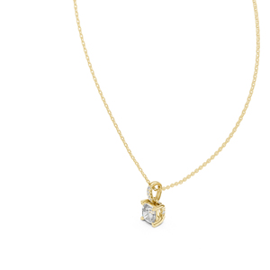 จี้เพชรทรงคุชชั่นและทรงกลมเพาะเลี้ยงในห้องปฏิบัติการ ทองคำ 14K สีเหลือง สำหรับผู้หญิง |   ชุดทำงาน |   เพชรที่เพิ่งเพาะเลี้ยง - Product Image 4