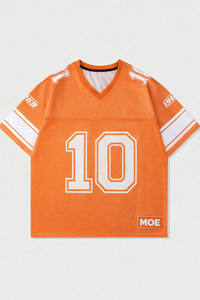 Camiseta de Baloncesto Personalizada Moderna en Naranja y Blanco, Sublimada, de Secado Rápido, Estilo Y2K, para Hombre, Camiseta de Fútbol Americano - Product Image 4