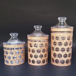 กล่องพลาสติกเก็บอาหารอะคริลิกใสพิมพ์ลายไม้พร้อมฝาปิดสูญญากาศ (สไตล์โมเดิร์น) - Product Image 3