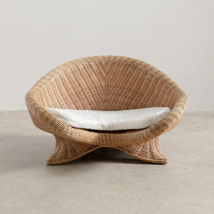 Silla de meditación de ratán para el hogar, sillas de meditación de suelo al aire libre con soporte trasero para práctica de yogo - Product Image 2