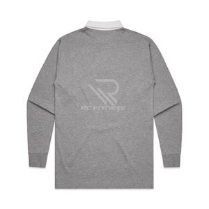 Chemise de rugby à manches longues en coton biologique avec logo personnalisé, style vintage, pour hommes - Product Image 6