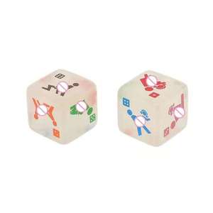Dés en résine artisanaux amusants qui brillent dans le noir, dés de l'amour, jouets pour adultes, positions sexuelles, jeux pour couples, jouets pour soirées coquines - Product Image 2