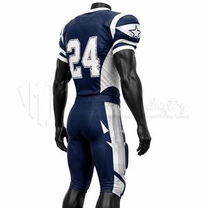 Conjunto de Uniforme de Fútbol Americano Personalizado, Camiseta y Pantalones Acolchados, Azul y Blanco, Ropa Deportiva de Alto Rendimiento - Product Image 5