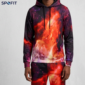 Custom Men's <b>Galaxy</b> Print <b>Hoodie</b> Tracksuit Set 2 Piece Pullover <b>Hoodie</b> Jogger Pants Full Print Streetwear Sportswear OEM - Product Image 6