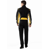 Nuevo Mono de Carreras de Karts Unisex para Adultos, Transpirable, de Poliéster/Nailon, Color Negro, Cuello Alto, de una Pieza, para Motocross F1, Talla Grande