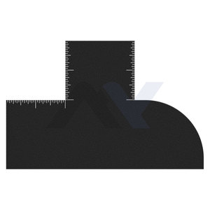 Tarjeta de Mejora de Corte de Pelo Negra Personalizada para Barberos con Indicadores de Medición, Herramienta Reutilizable para Delimitar Líneas de Corte y Pulverizar Tinte en el Contorno del Cabello - Product Image 1