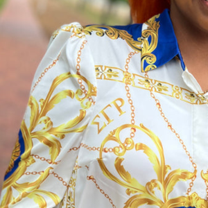 Women Chains and More Blouse Elegant Chain Detail Fashion Top Long Sleeve Casual <b>Party</b> <b>Shirt</b> Stylish Sorority Inspired Wholesale - Product Image 4