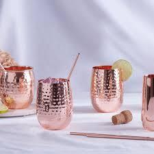 Gobelet en cuivre écologique pour boissons, tasse à eau ayurvédique durable, fournisseur en gros d'exportation en Inde - Product Image 5