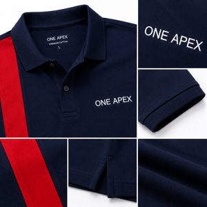 Chemise de performance ONE APEX pour homme, couleur turquoise, polyester/coton, manches courtes, uniforme décontracté, logo sur le devant, respirante, col rabattu, coupe classique - Product Image 6