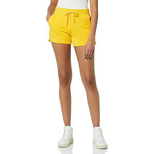 Pantalones Cortos Casuales para Mujer, de Algodón Suave Cepillado, Cintura Media, Bolsillos Laterales, Cordón Ajustable, Ropa Deportiva Informal - Product Image 1