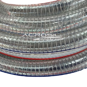 Tuyau flexible transparent en PVC avec fil d'acier spiralé - Product Image 1
