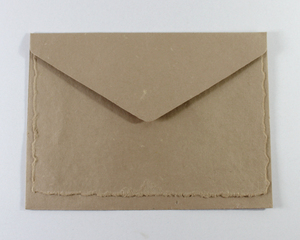 Recycled Handmade Paper From Cotton Fiber Handmade Colorful 250 Gsm Deckled Edge Card With Matching Envelop - Product Image 1