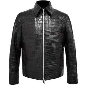 Chaqueta Bomber de Cuero Genuino Hecha a Mano de Alta Calidad para Hombre, Cuello Alto, Impermeable y Ecológica - Product Image 1
