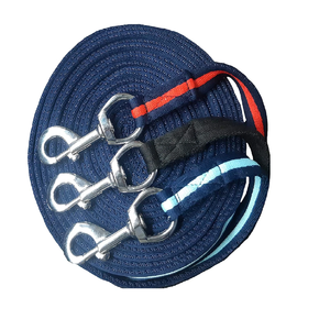 Cuerda de Adiestramiento para Caballos de Malla Acolchada Suave Personalizada de Fábrica Directa, Línea de Lanzamiento de 8M con Anillas Giratorias y Cojín de Tela - Product Image 4