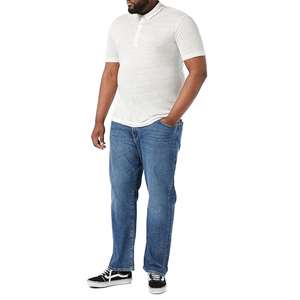 Jeans Premium para Hombre 2026, Corte Recto, Denim Lavado, Estilo Casual, Corte Regular, Color Sólido, para Otoño - Product Image 2
