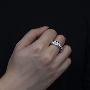 Round Cut Diamond White Gold Wedding Jewelry 18K Solid Gold IGI Lab Grown Diamond <b>Ring</b> for Men - Product Image 4