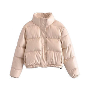 <b>Womens</b> Lightweight Streetwear Solid Stand Plus Size Puffer <b>Jacket</b> Quilted Cotton Filled Winter Coat Warm <b>Packable</b> Outerwear - Product Image 4