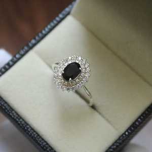 Natural Black Onyx <b>Ring</b> Handcrafted S925 Sterling Silver <b>Dainty</b> Wedding <b>Ring</b> Elegant Fine Jewelry For Women - Product Image 1