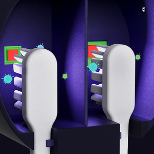 <strong>UV</strong> Digital Screen Wall-Mounted Double No-Punch Toothbrush <strong>Steriliser</strong> with Ultraviolet Light Sanitizing Device - Product Image 5