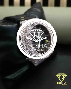 Reloj de lujo con diamantes de moissanita VVS completamente cubiertos de circonitas, en plata de ley 925. - Product Image 3
