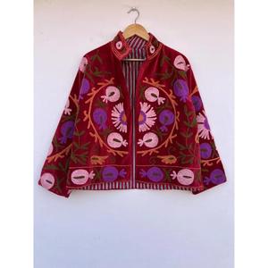 Handmade Suzani Velvet Embroidered Cotton Boho Overcoat <b>Duster</b> Bohemian Artisan Winter Eco-Friendly Jacket - Product Image 1
