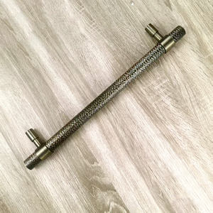 Unique Wave Shaped Satin <b>Brass</b> Cabinet Handle Vintage <b>Antique</b> Bronze Furniture Pull Handle Drawer Closet Dresser Hardware - Product Image 5