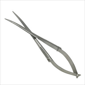 กรรไกรโค้ง Castroviejo คมพิเศษ แบบสปริง สำหรับงานปัก ตัด ใช้ในงานหู คอ จมูก ตา ผิวหนัง ทันตกรรม บรรจุภัณฑ์รักษ์โลก - Product Image 2