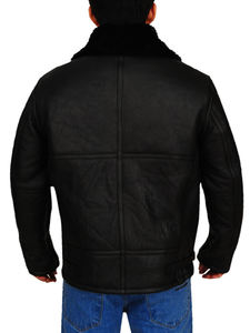 Custom Design Heavy Oversized Stand Collar <b>Waterproof</b> Reversible Winter <b>Warm</b> Leather <b>Jacket</b> with Front Logo for Men - Product Image 2