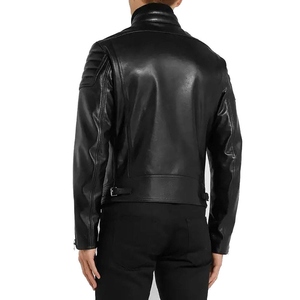OEM Custom Design <b>Leather</b> Winter <b>Jacket</b> Men Slim Fit Stand Collar <b>Long</b> Sleeve High Quality Fashion <b>Leather</b> <b>Jacket</b> - Product Image 6