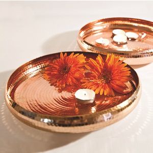 Large Metal <b>Candle</b> Bowl Designed For <b>Floating</b> <b>Candles</b> To Enhance Home Decor And Peaceful Environment Experience - Product Image 1