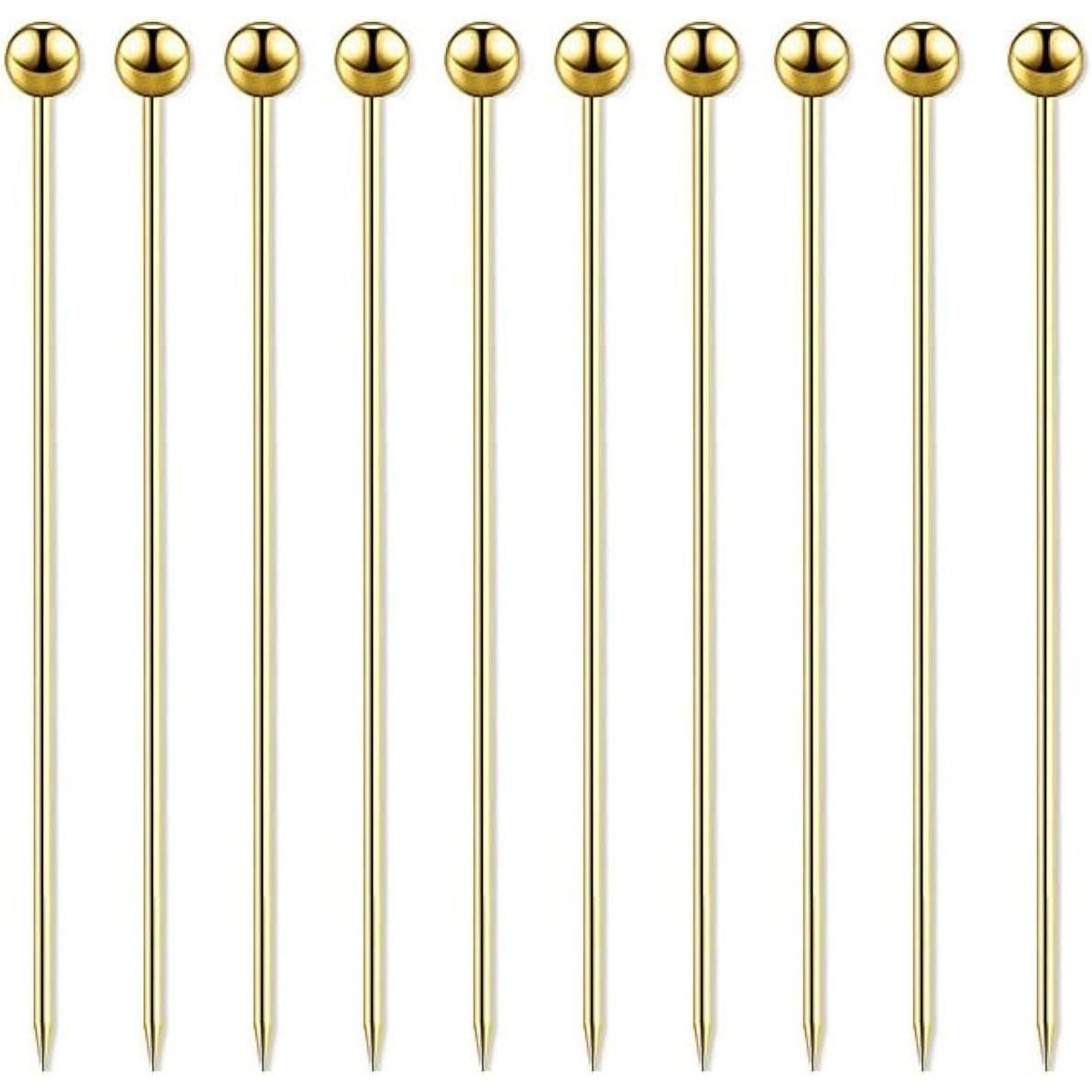 Perline rotonde dorate, 15 pezzi, colore oro.