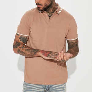 Polo de Manga Corta Blanco en Oferta, Camiseta Polo de Algodón con Tela Oxford, Diseño Informal de Color Sólido, Transpirable, Tejido, Largo Regular para Hombre - Product Image 4