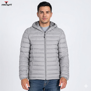 High Quality Lightweight Eco-Friendly <b>Puffer</b> <b>Jacket</b> Winter Stand Collar Zipper Closure Front Logo Hooded <b>Cheap</b> Price for Sale - Product Image 5