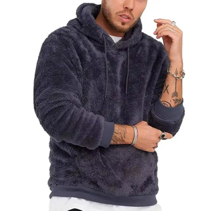 Sudadera con Capucha Personalizada, Bordada, de Sherpa, Forro Polar, Ecológica, Extra Grande, para Invierno, Forrada de Piel, Transpirable, Teñida en Color Liso - Product Image 6