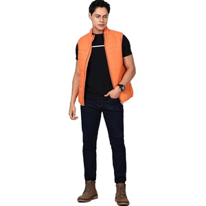 Gilet matelassé sport en toile pour homme, décontracté, rembourré de coton, respirant, chaud, vêtements de mode, OEM personnalisé - Product Image 1