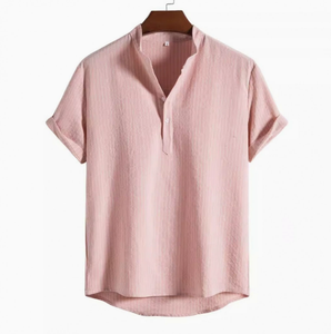 Camisa de punto a cuadros informal para hombre, de manga larga, con botones, ecológica, blanca, personalizada OEM - Product Image 4