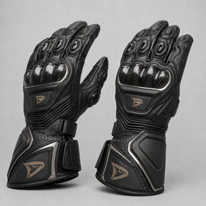 Gants de course moto haute performance en cuir de vachette pleine fleur, couleurs personnalisées, logo, fournisseur en gros - Product Image 3
