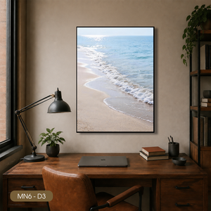 Peinture murale en soie de luxe très vendue, décoration intérieure, tissu en soie fait main, design côtier, Vietnam OEM ODM Modèle MN6 - D3 - Product Image 4